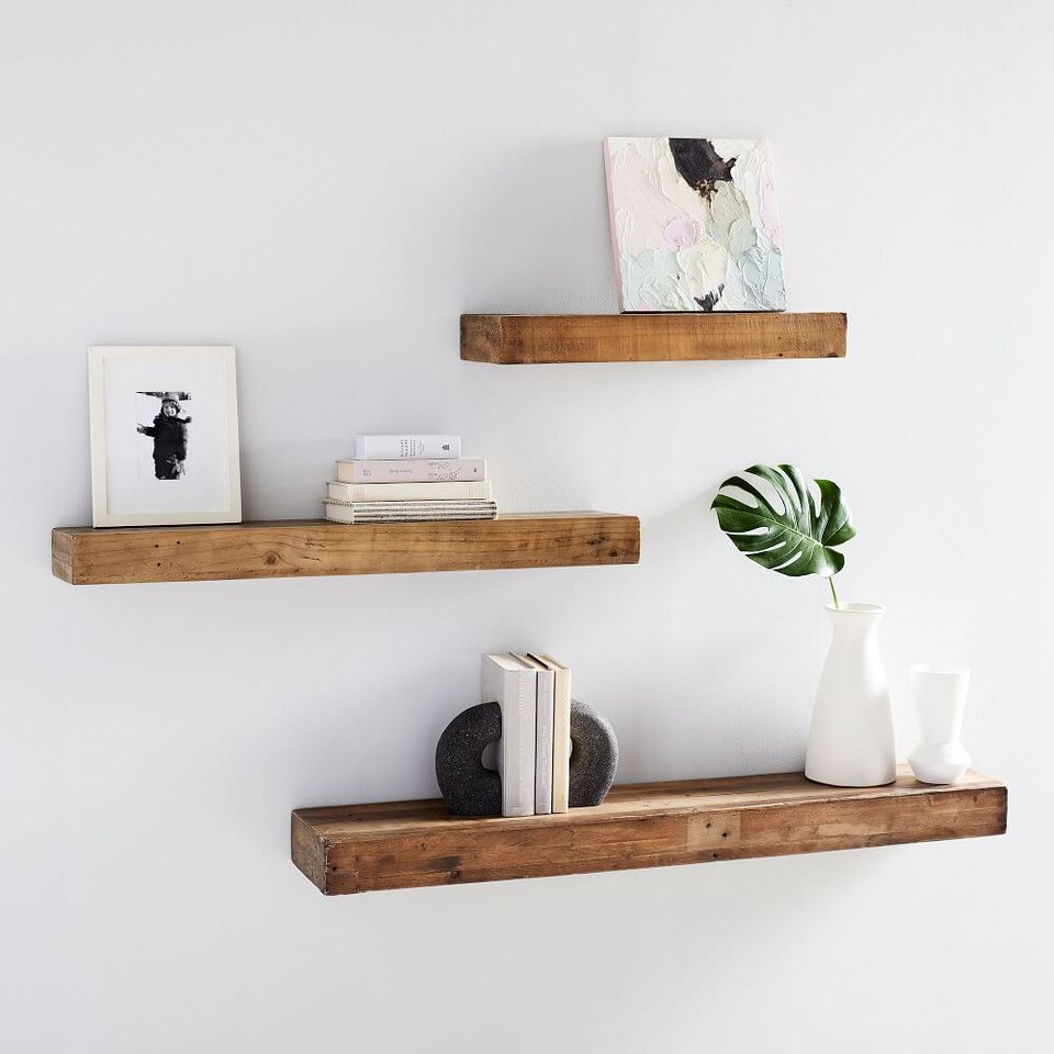 Emmerson® Reclaimed Wood Floating Wall Shelves (61 cm − 122 cm) West Elm UK
